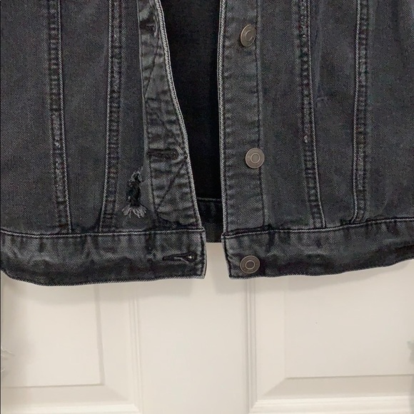 Mudd Distressed Black Denim Style Jacket - Picture 7 of 7